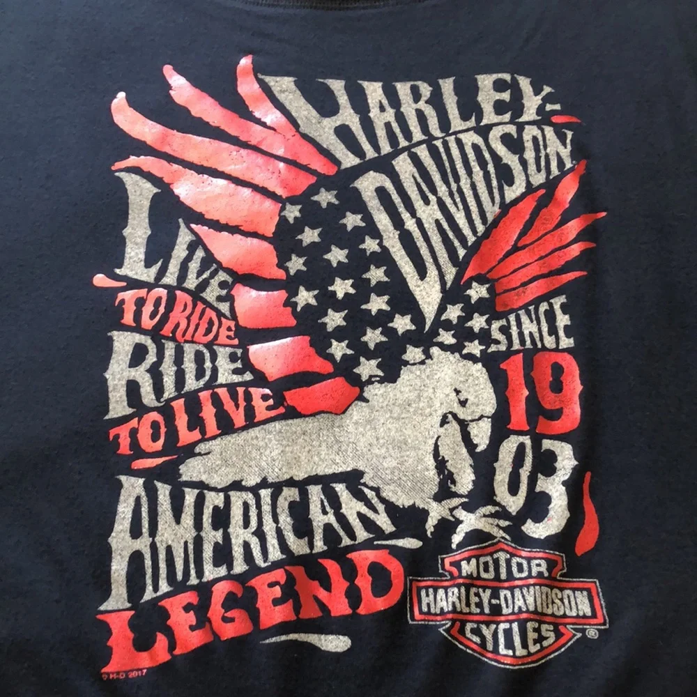 🇺🇸Harley-Davidson Off-the-Shoulder Top - Picture 1 of 15